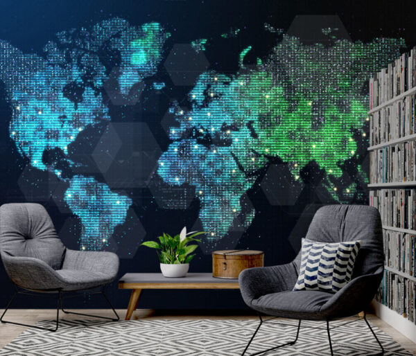 Wall murals Map of the world Wall murals Map of the world