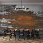 Wall murals Natural textures in wood surface.