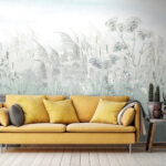 Wall murals Field of grass and flowers