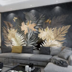 Wall murals Butterflies amid elegant floral shades