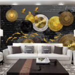 Wall murals Dynamic shapes and colors in harmony