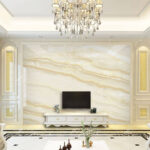 Wall murals Elegant marble texture with soft waves