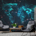 Wall murals Map of the world