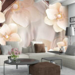 Wall murals Delicate blossoms in soft hues.