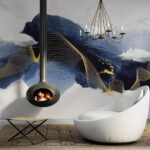 Wall murals Majestic mountains under a serene sky