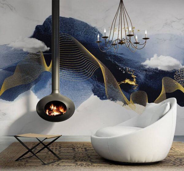 Wall murals Majestic mountains under a serene sky Wall murals Majestic mountains under a serene sky
