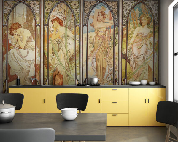 Wall murals Group of women in art nouveau style Wall murals Group of women in art nouveau style