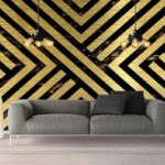 Wall murals Dynamic lines create striking contrast.