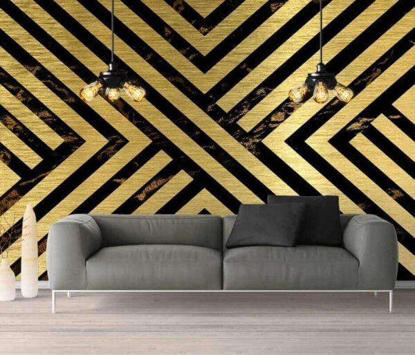 Wall murals Dynamic lines create striking contrast Wall murals Dynamic lines create striking contrast