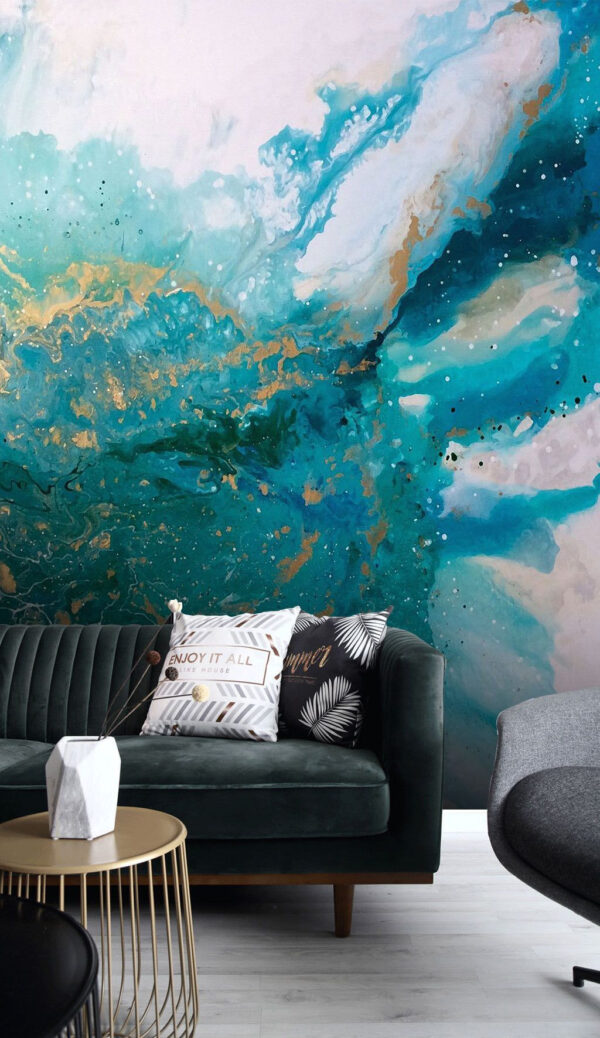 Blue and orange paint Wall murals Blue and orange paint