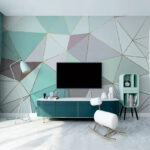 Wall murals Pastel geometric abstract pattern design