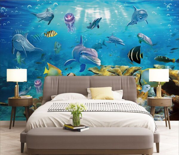 Wall murals Group of fish swimming in the water Wall murals Group of fish swimming in the water