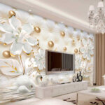 Wall murals White statue of a deer