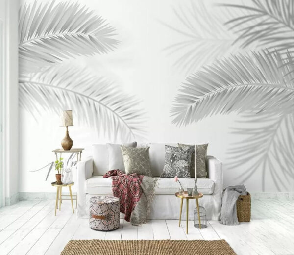 Wall murals Wall murals Soft shadows of palm leaves. (SKU: u05607)