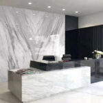 Wall murals Elegant white marble texture pattern.