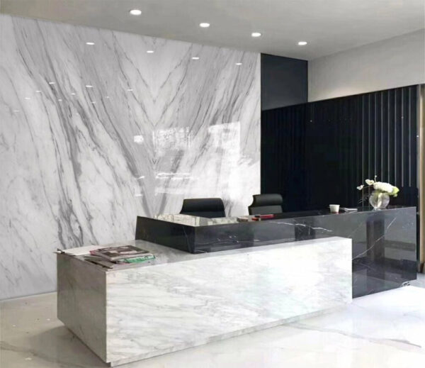 Elegant white marble texture pattern Wall murals Elegant white marble texture pattern