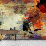 Wall murals Vibrant abstract textures in motion.