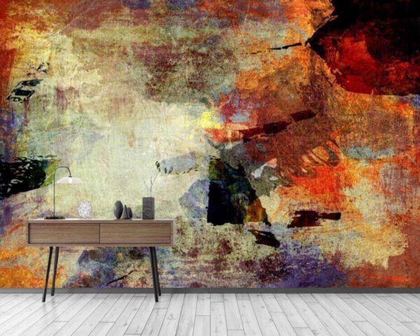 Vibrant abstract textures in motion Wall murals Vibrant abstract textures in motion