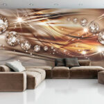Wall murals Sparkling gems in swirling pattern.