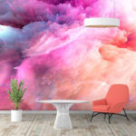 Wall murals Colorful cloud of smoke