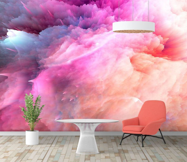 Wall murals Colorful cloud of smoke Wall murals Colorful cloud of smoke