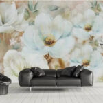 Wall murals Delicate blooms in soft pastel hues