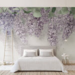 Wall murals Lavender blossoms hang gracefully down.