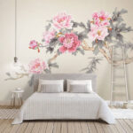 Wall murals Branch with pink flowers