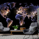 Wall murals Map of the world