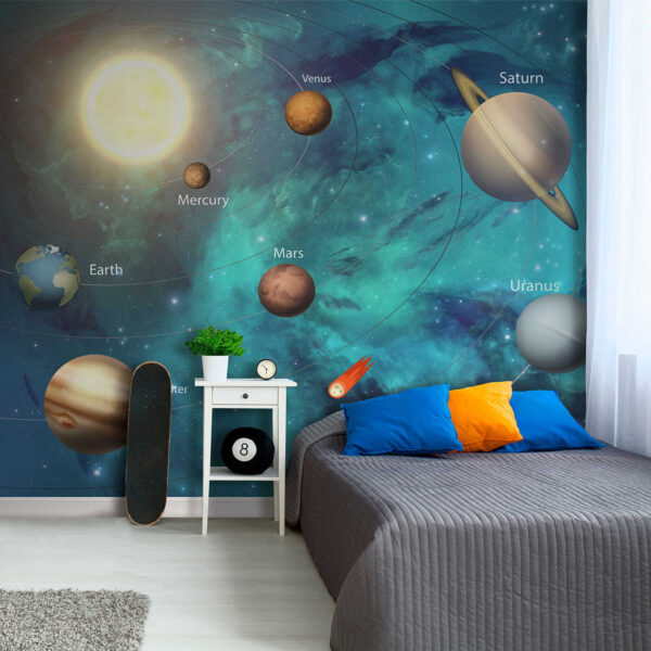 Wall murals Wall murals Blue planet in space (SKU: u09074)