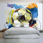 Wall murals Vibrant soccer ball illustration.