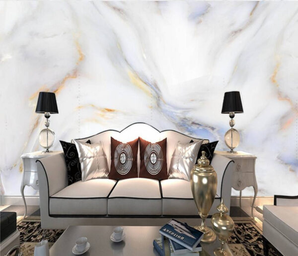 Wall murals Marble Waves of Elegance Wall murals Marble Waves of Elegance