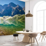 Wall murals Large rock in the water
