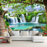 Wall murals White bird flying in the air