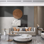 Wall murals Textured tiles in geometric arrangement.