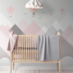 Wall murals Hot air balloons over mountains