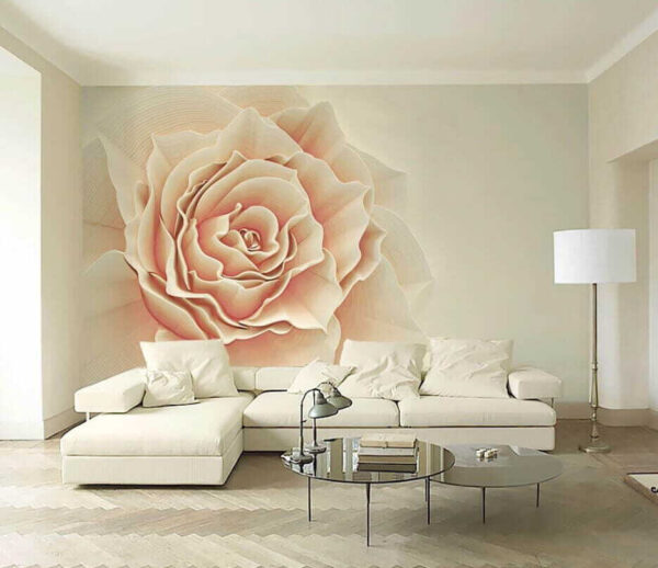 Delicate petals form a stunning rose Wall murals Delicate petals form a stunning rose