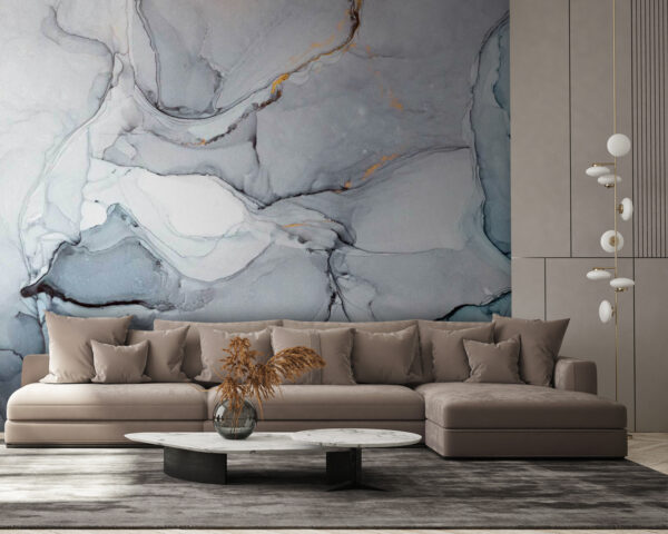 Wall murals Ethereal waves of muted colors Wall murals Ethereal waves of muted colors