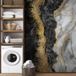 Wall murals Elegant marble with metallic accents.