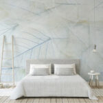 Wall murals Group of white leaves