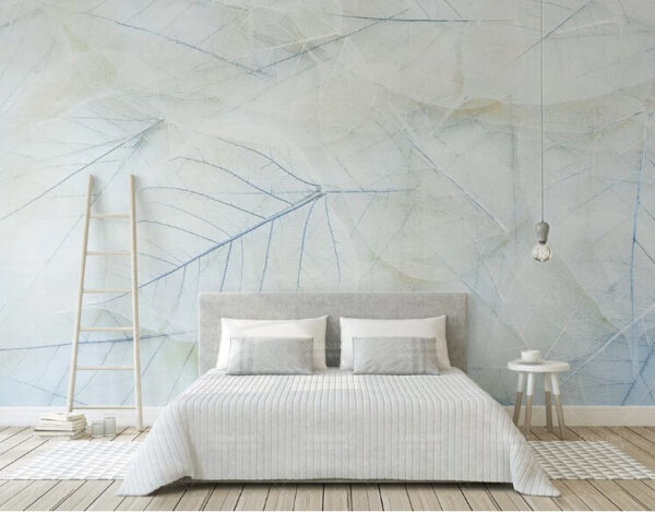Wall murals Group of white leaves Wall murals Group of white leaves