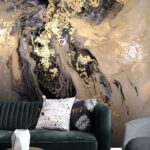Wall murals Swirling metallic abstract painting