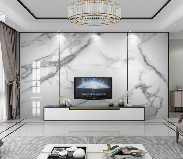 Wall murals White marble with black veins Wall murals White marble with black veins