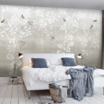 Wall murals Blurry image of a bird