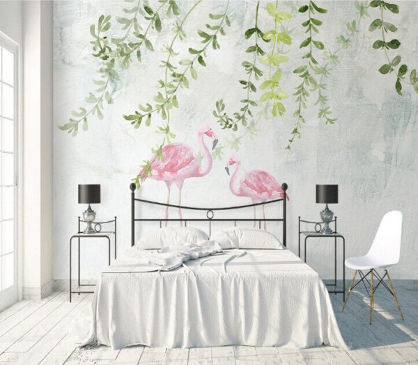 Wall murals Watercolor of a flamingo Wall murals Watercolor of a flamingo