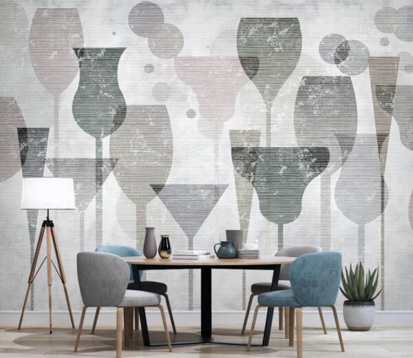 Elegant abstract glass pattern art Wall murals Elegant abstract glass pattern art