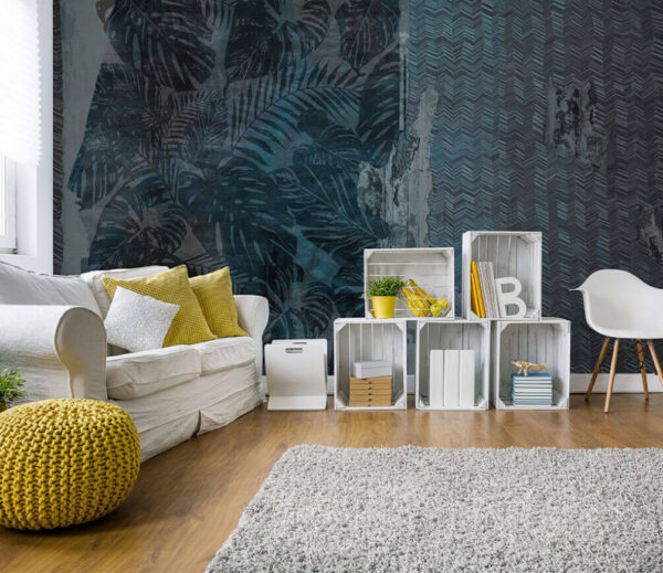 Wall murals Blue and black pattern Wall murals Blue and black pattern
