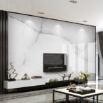 Wall murals Textured white marble surface design