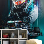 Wall murals Person wearing a helmet
