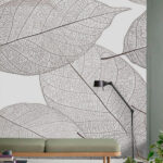 Wall murals Delicate leaf patterns on display